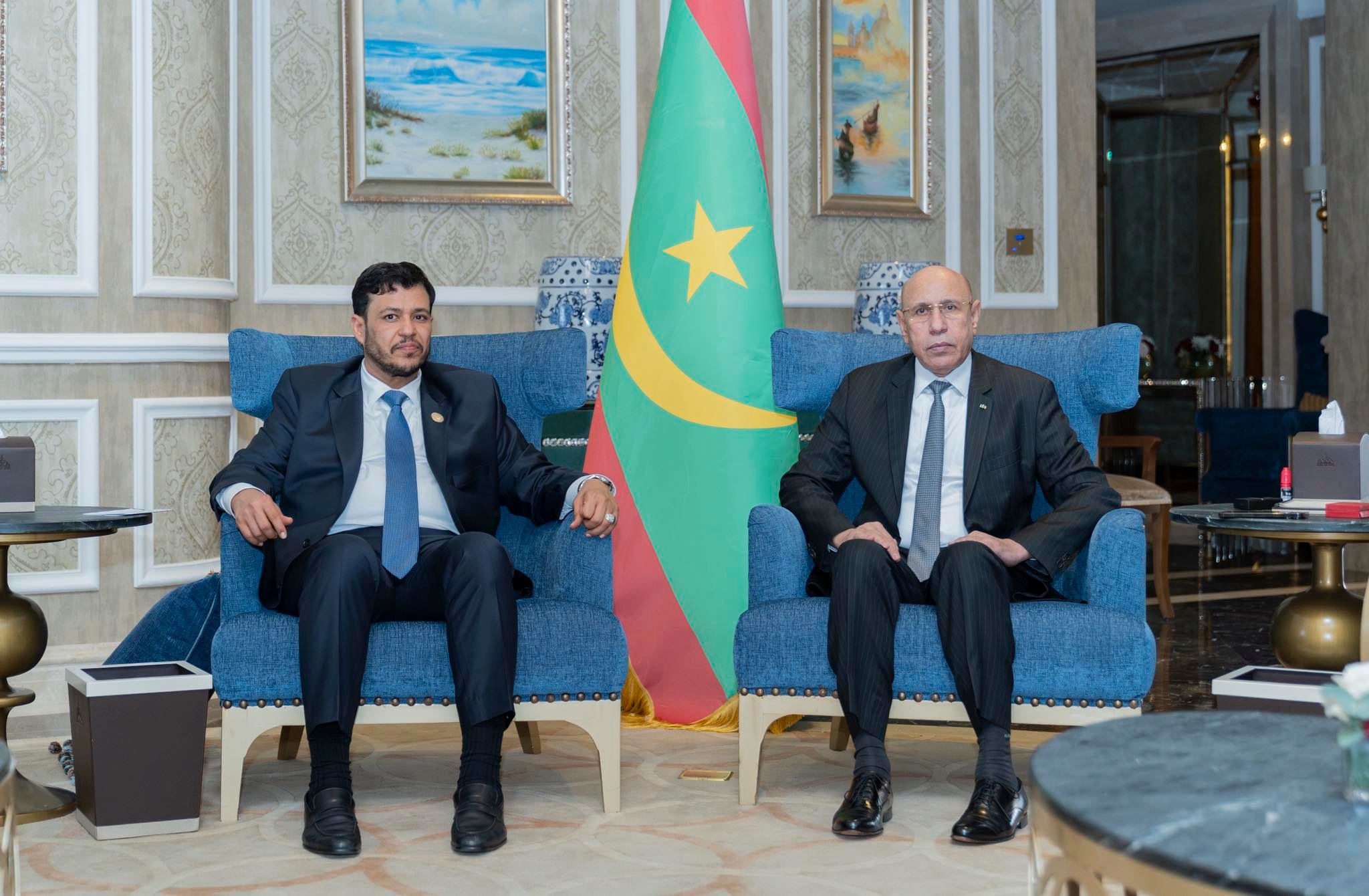 الغزواني يلتقي وفدا من مجلس القيادة اليمني خلال منتدى الدوحة 2025