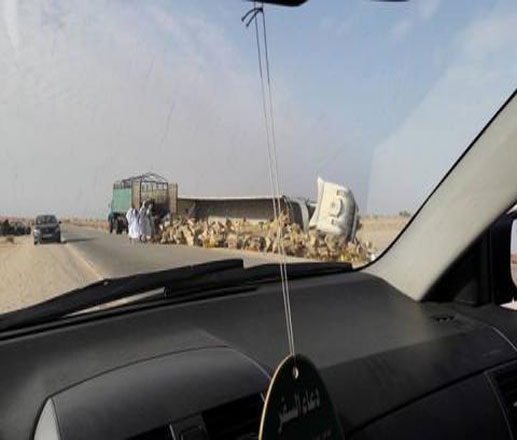 وفاة دركي وجرح آخرين في حادث سير على طريق انواذيبو